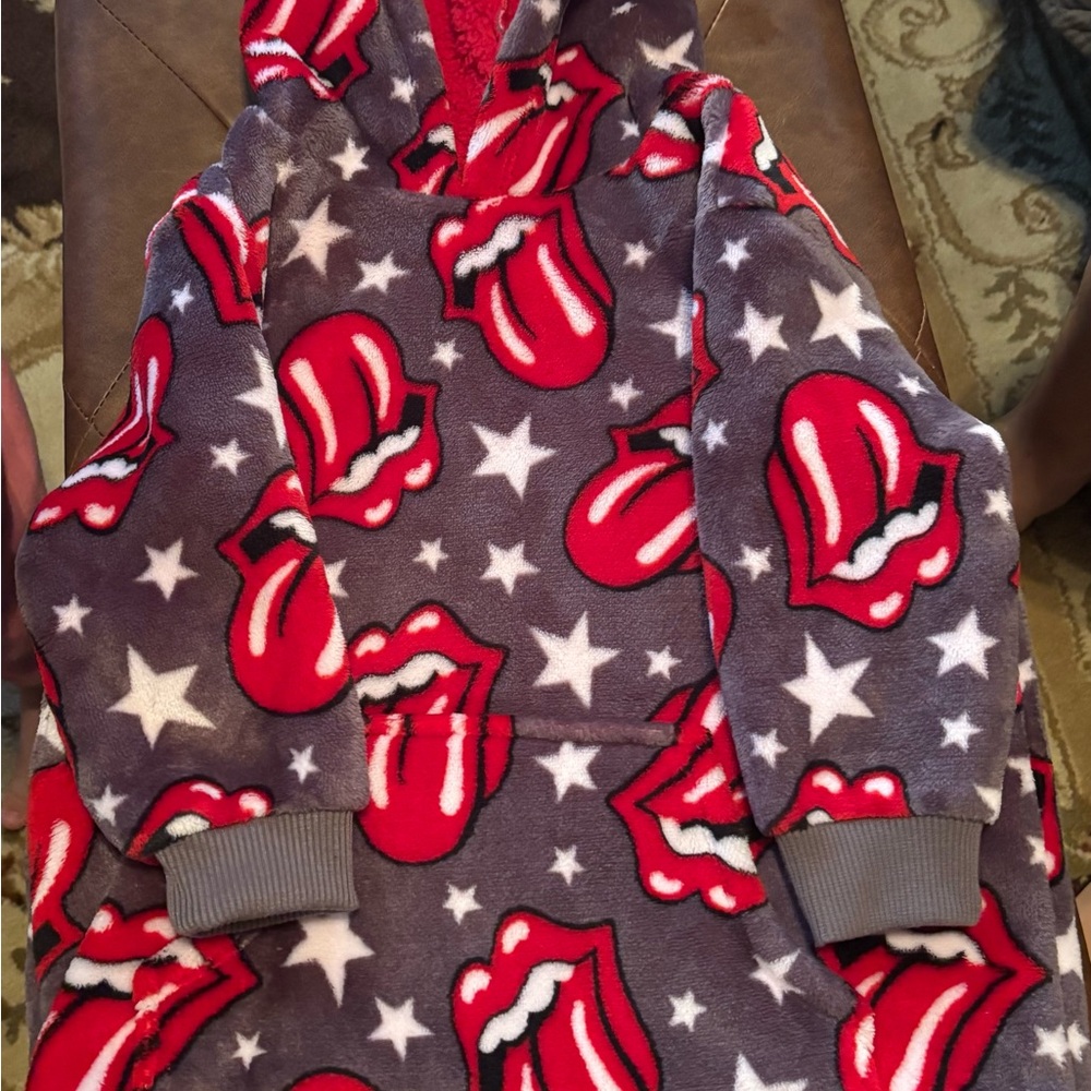 Brand New Rolling Gray and Red Hooded Sweatshirt